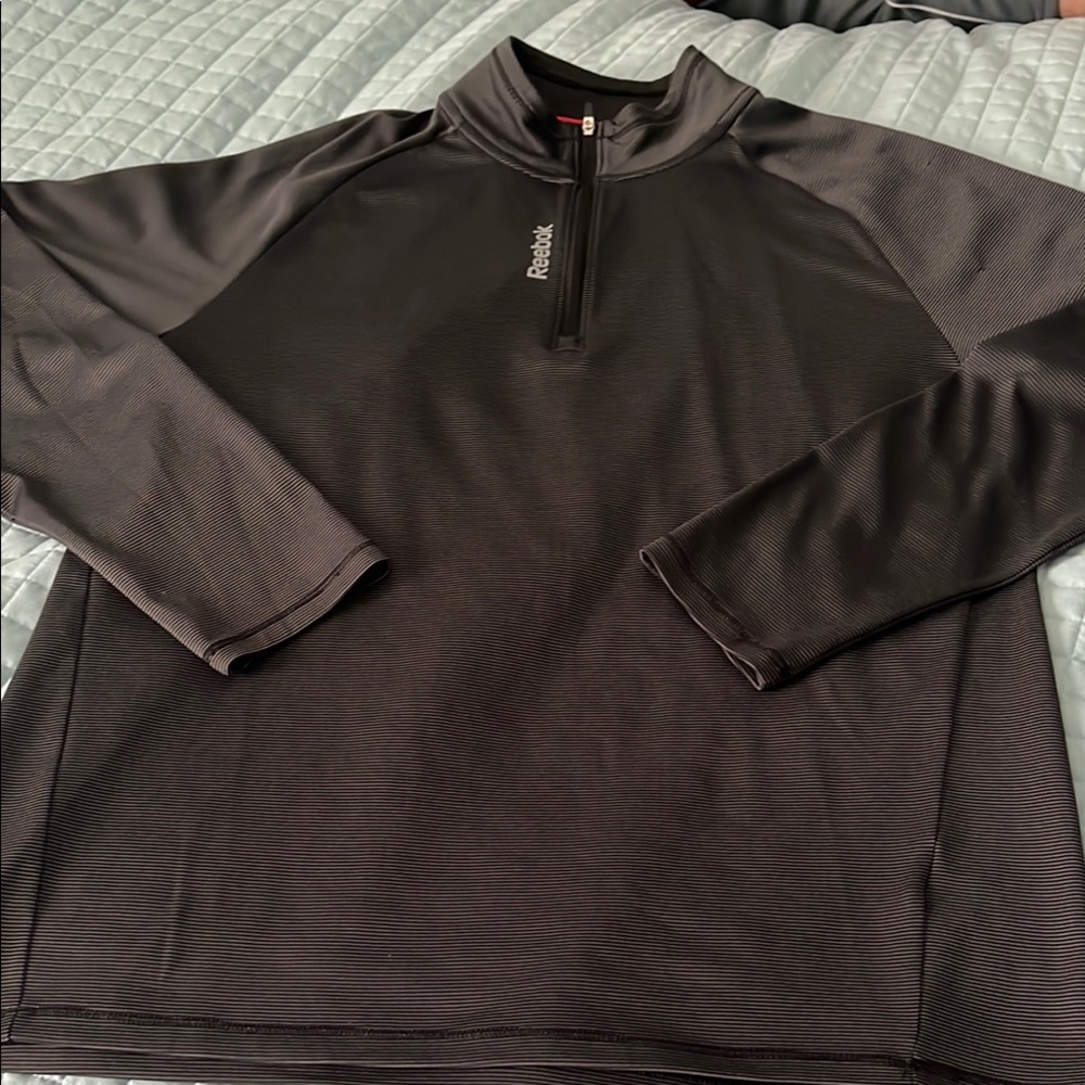 Reebok Charcoal Quarter-Zip Top